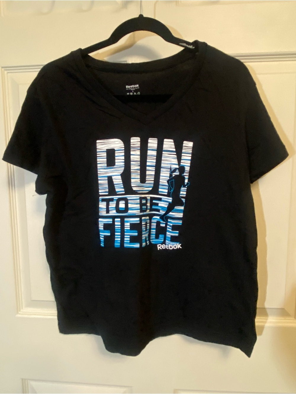 Reebok Women's Black 'Run to Be Fierce' Graphic Tee